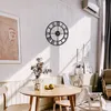 Minimalistische Acryl Wanduhr, Schwarz-Weiß, Leise, Produktbild-Vorschau 5