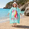 Strandtuch-Poncho für Kinder mit Kapuze - Einhorn, 120 cm Produktbild-Vorschau 9