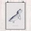 Mr. & Mrs. Panda Bild Axolotl Schwimmen DIN A3 - Grau Produktbild-Vorschau 2