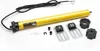 A yellow tubular motor and its accessories are laid out on a white background. Produktbild-Vorschau
