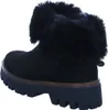 A black winter boot with fur trim is shown from the side. Produktbild-Vorschau