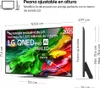 Diagram showing the dimensions and features of an LG QNED evo AI MiniLED TV. Náhľad obrázku produktu