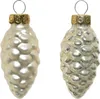 Christbaumschmuck Zapfen 6cm Glas 12 Stück - Perle Produktbild-Vorschau 1
