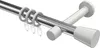 Interdeco Gardinenstange / Vorhangstange Chrom / Weiß, Typ Produktbild-Vorschau 1
