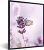 MuchoWow® Gerahmtes Poster Lavendel - Schmetterling - Produktbild-Vorschau 1