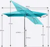 Sekey Sonnenschirm 300 x 200 cm Rechteckschirm Aluminium Produktbild-Vorschau 8