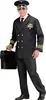 A man in a pilot costume holding a briefcase. Produktbild-Vorschau