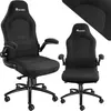 Two black office chairs are shown against a white background. The chair on the left is larger and angled, while the chair on the right is smaller and directly facing the viewer. Náhled obrázku produktu