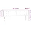 Kopfteil mit Ohren Dunkelbraun 203x16x78/88 cm Stoff Produktbild-Vorschau 9