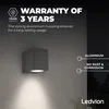Ledvion - LED Wandleuchte - Cube - Anthrazit - 3W - 2700K - Produktbild-Vorschau 9