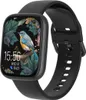 A black smartwatch with a colorful bird and floral watch face is displayed against a black background. Anteprima dell’immagine prodotto
