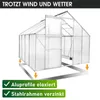 BRAST Gewächshaus Aluminium mit Fundament | 250x250x205cm | Produktbild-Vorschau 2