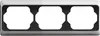 A triple-gang wall plate with three openings for electrical outlets. Podgląd zdjęcia produktu