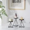 Set di 3 portacandele Sziqiqi in metallo nero vintage per Anteprima dell’immagine prodotto 3