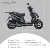 LuXXon Motorroller Prime 2, 50 ccm, 45 km/h, Euro 5, 10 Produktbild-Vorschau 10