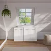 Set di mobili sottotetto Vicco Rion Bianco lucido Set di 2, Anteprima dell’immagine prodotto 4