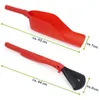 Two gardening tools, a scoop and a scraper, are shown against a white background with measurement indicators. Produktbild-Vorschau