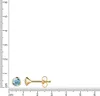 V Ohrstecker 585/- Gold 0,4cm gelb Blautopas beh. hellblau Produktbild-Vorschau 3