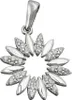 Anhänger Blume mit Zirkonia weiß 14mm 925 Silber Produktbild-Vorschau 1