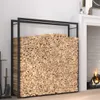 vidaXL Stojak na drewno opałowe czarny matowy 110x28x116 cm Podgląd zdjęcia produktu 1