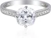 585er Weissgold Damenring Solitair mit Zirkonia Cushion Gr. Produktbild-Vorschau 4