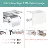 Toilettenpapierhalter Ohne Bohren mit Ablage,Selbstklebende Produktbild-Vorschau 5