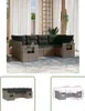 The Living Store 6-tlg. Garten-Sofagarnitur mit Kissen Grau Produktbild-Vorschau 1