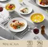MALACASA Service combiné à rayures dorées (16 pièces), Voir les images du produit 4