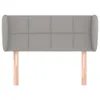 vidaXL Kopfteil mit Ohren Hellgrau 83x23x78/88 cm Stoff Produktbild-Vorschau 3