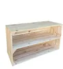 A wooden shelf unit with two shelves, made from light-colored wood. Náhled obrázku produktu