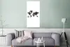 MuchoWow® Poster Weltkarte - Gold - Schwarz - Windrose Produktbild-Vorschau 5