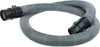 A flexible, ribbed hose with black connectors on both ends, lying in a curved shape on a white background. Produktbild-Vorschau