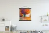 MuchoWow® Textilposter Ölgemälde - Baum - Farben 90x90 cm Produktbild-Vorschau 2