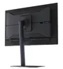 The back of a black computer monitor on a white background. Voir les images du produit