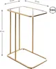 HAKU Beistelltisch gold - Metall, Sicherheitsglas 5 mm, Produktbild-Vorschau 2