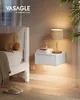 A bedside scene featuring a floating nightstand with a lamp and diffuser. Produktbild-Vorschau