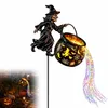 Halloween Solar Gartenlampe im Kessel-Design, wasserdichte Produktbild-Vorschau 1