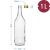 4 x 1L Glasflaschen Likörflaschen Essig-Öl Flaschen Produktbild-Vorschau 3