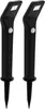 Two black solar garden lights with stakes. Produktbild-Vorschau