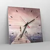 Wanduhr - Quadrat - Glasuhr - Brücke Frau die Sterne - Produktbild-Vorschau 4