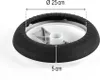 A diagram showing the dimensions of a round object with a black rubber rim. Produktbild-Vorschau