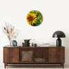 Wanduhr - Rund - Glasuhr - Wolken Sonnenblumen Plantagen - Produktbild-Vorschau 7