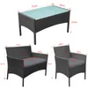 LZQ Balkon Möbel Set Rattan Lounge Set Anthrazit Polyrattan Produktbild-Vorschau 2