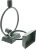 2x Stabkerzenhalter "Ring" aus Metall, matt schwarz, 14 + Produktbild-Vorschau 4