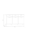 Sideboard >SILBA< in (Salbei grün), 3 Türen, 3 Voir les images du produit 6