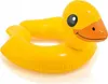 A yellow inflatable duck swimming ring on a white background. Produktbild-Vorschau