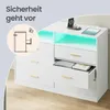 VASAGLE Kommode mit LED-Beleuchtung und Ladestation, 6 Produktbild-Vorschau 4