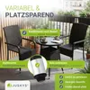 Juskys Polyrattan Gartentisch Yoro rund - wetterfest Ø 60 Produktbild-Vorschau 6