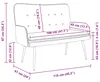 vidaXL dvojmiestna pohovka ružová 115 x 61 x 87 cm látková Náhľad obrázku produktu 8