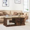 konferenční stolek vidaXL Kouřový dub 90x50x35 cm Dřevěné Náhled obrázku produktu 2
